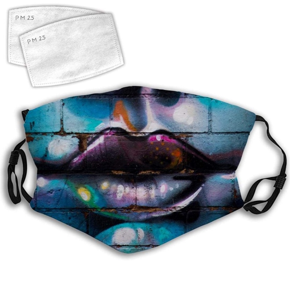 Graffiti Lip Facemask with Filters